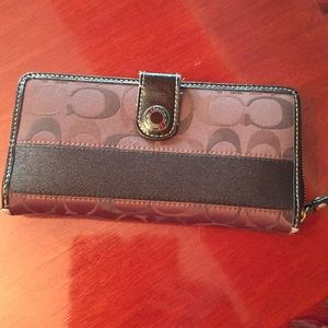Coach zippered wallet